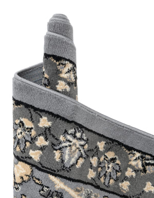 Dark Gray 7' 10 x 7' 10 Espahan Square Area Rug 100% Polypropylene Stain Resistant Carpet With Cotton Backing Vivid Colorful Traditional Interior Design for Sale at Rug Engine