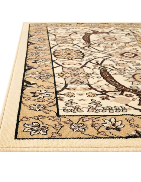 Ivory 10' x 13' 1 Espahan Rectangle Area Rug 100% Polypropylene Stain Resistant Carpet With Cotton Backing Vivid Colorful Traditional Interior Design for Sale at Rug Engine