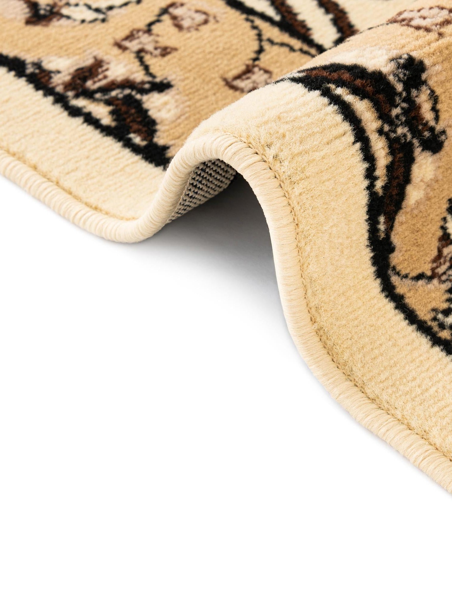 Ivory 9' x 12' Espahan Rectangle Area Rug 100% Polypropylene Stain Resistant Carpet With Cotton Backing Vivid Colorful Traditional Interior Design for Sale at Rug Engine