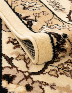 Ivory 7' 10 x 7' 10 Espahan Round Area Rug 100% Polypropylene Stain Resistant Carpet With Cotton Backing Vivid Colorful Traditional Interior Design for Sale at Rug Engine