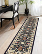 Navy Blue 2' x 8' 2 Espahan Runner Area Rug 100% Polypropylene Stain Resistant Carpet With Cotton Backing Vivid Colorful Traditional Interior Design for Sale at Rug Engine