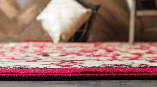 Red 5' 3 x 8' Espahan Rectangle Area Rug 100% Polypropylene Stain Resistant Carpet With Cotton Backing Vivid Colorful Traditional Interior Design for Sale at Rug Engine