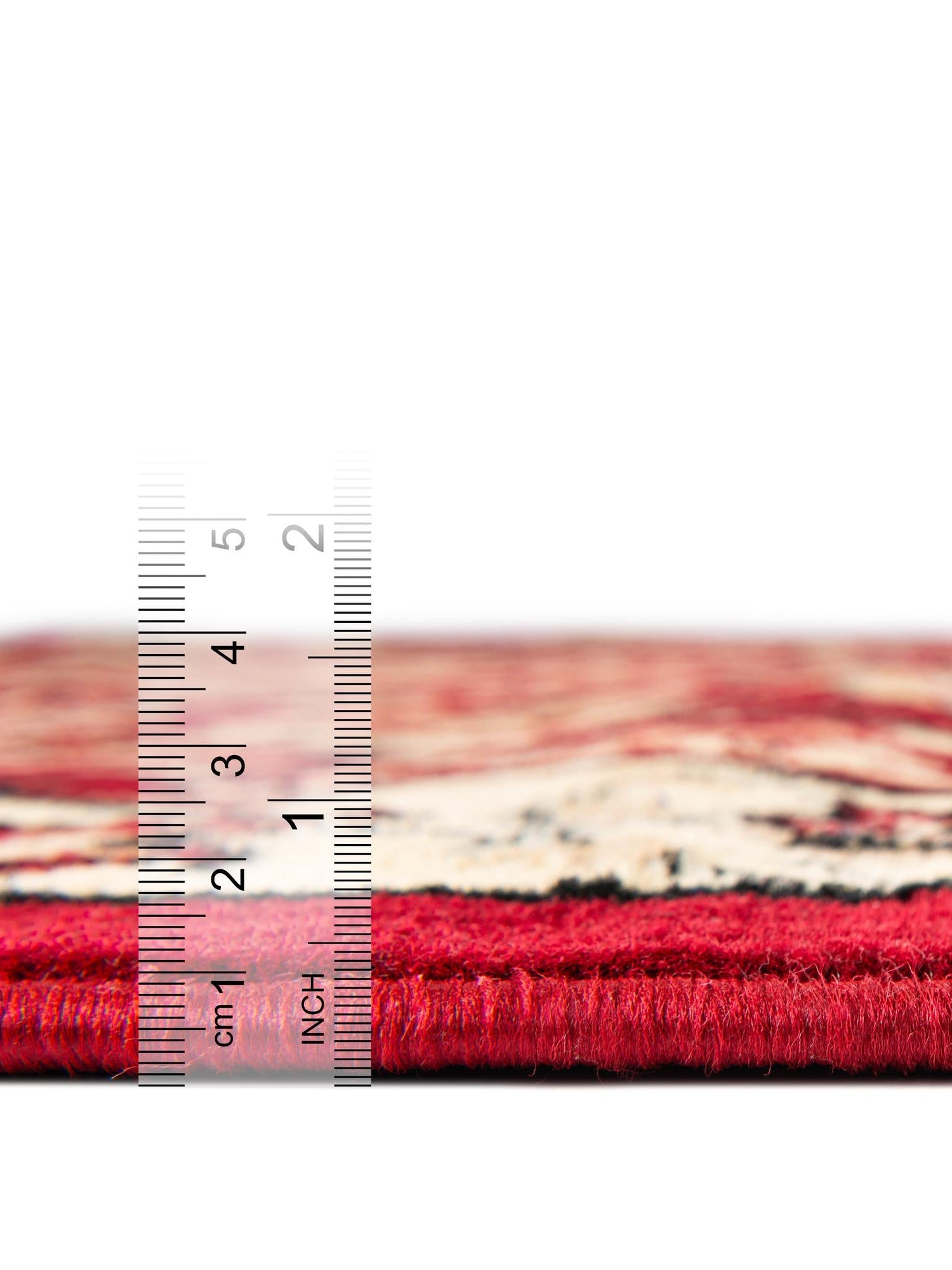 Red 7' 1 x 10' Espahan Rectangle Area Rug 100% Polypropylene Stain Resistant Carpet With Cotton Backing Vivid Colorful Traditional Interior Design for Sale at Rug Engine