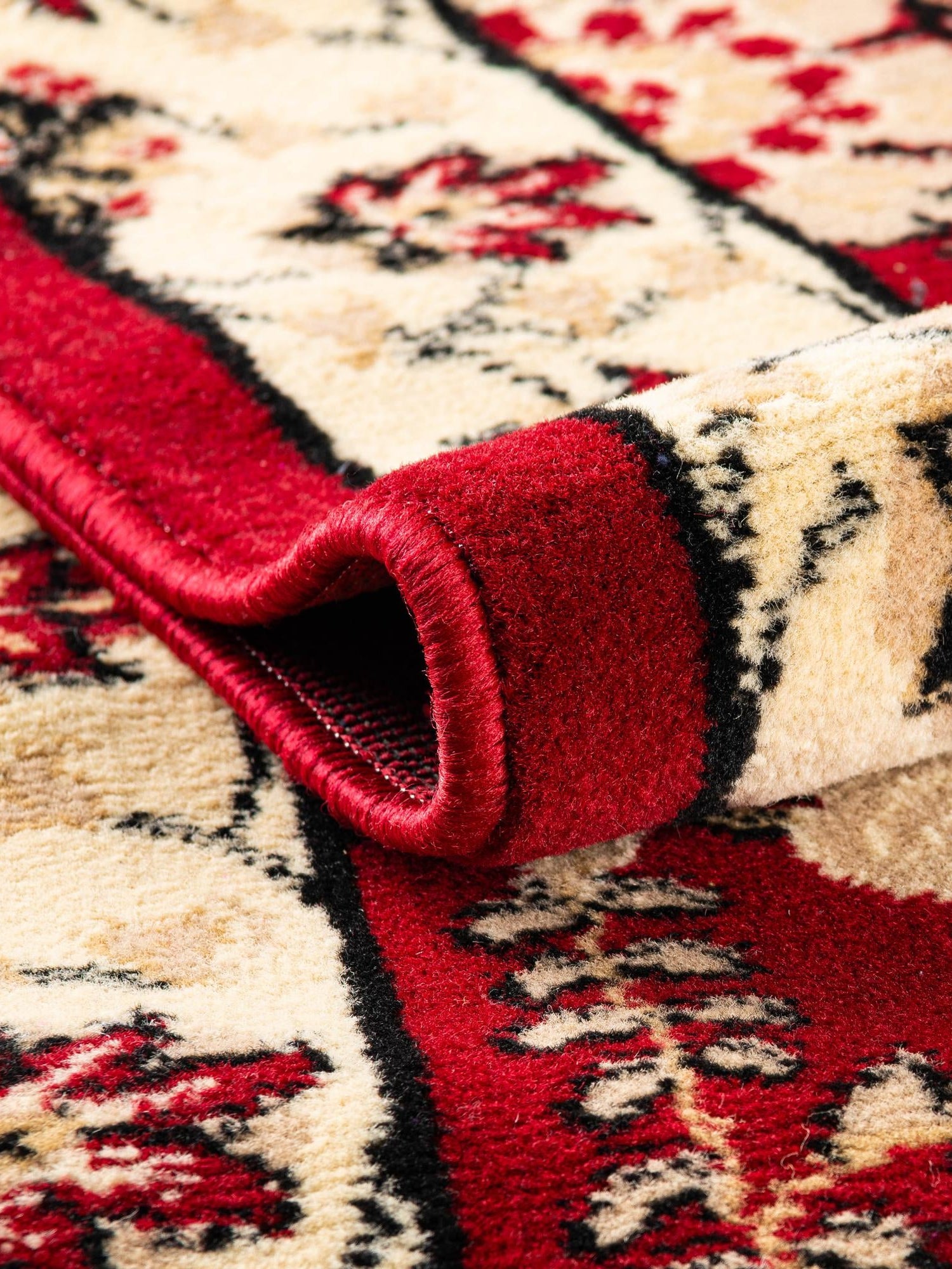 Red 10' x 13' 1 Espahan Rectangle Area Rug 100% Polypropylene Stain Resistant Carpet With Cotton Backing Vivid Colorful Traditional Interior Design for Sale at Rug Engine