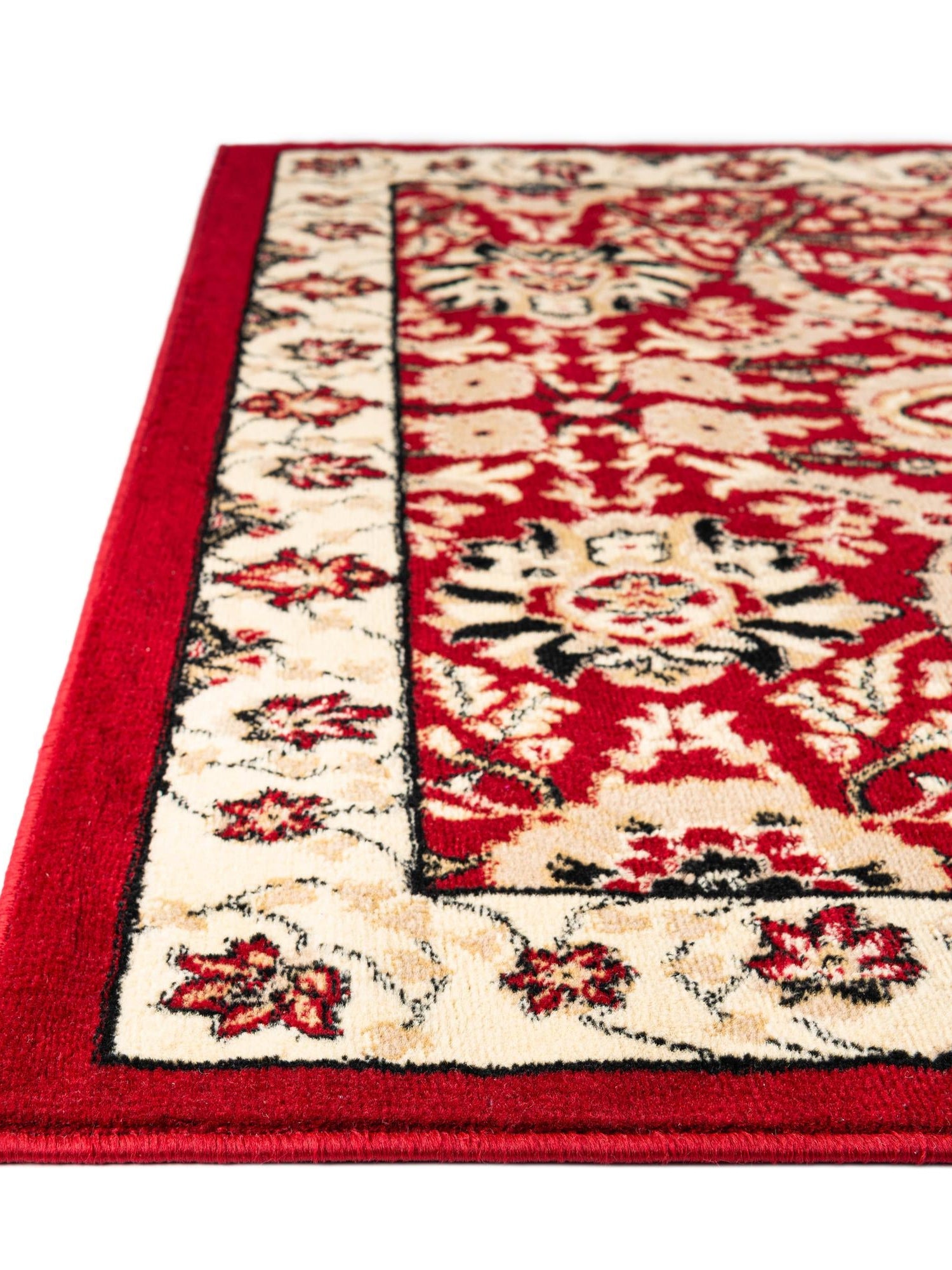 Red 10' x 13' 1 Espahan Rectangle Area Rug 100% Polypropylene Stain Resistant Carpet With Cotton Backing Vivid Colorful Traditional Interior Design for Sale at Rug Engine