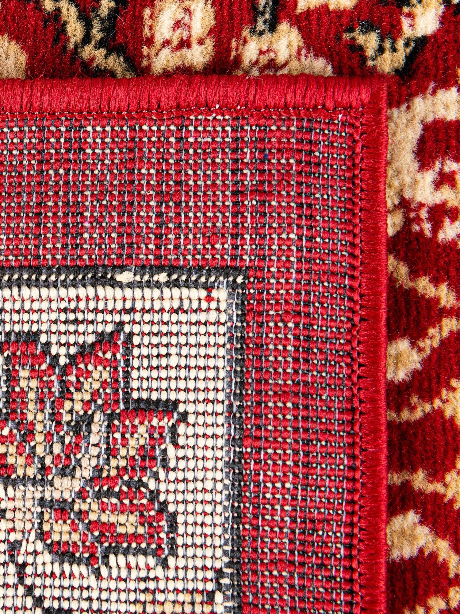Red 4' 1 x 6' 1 Espahan Rectangle Area Rug 100% Polypropylene Stain Resistant Carpet With Cotton Backing Vivid Colorful Traditional Interior Design for Sale at Rug Engine