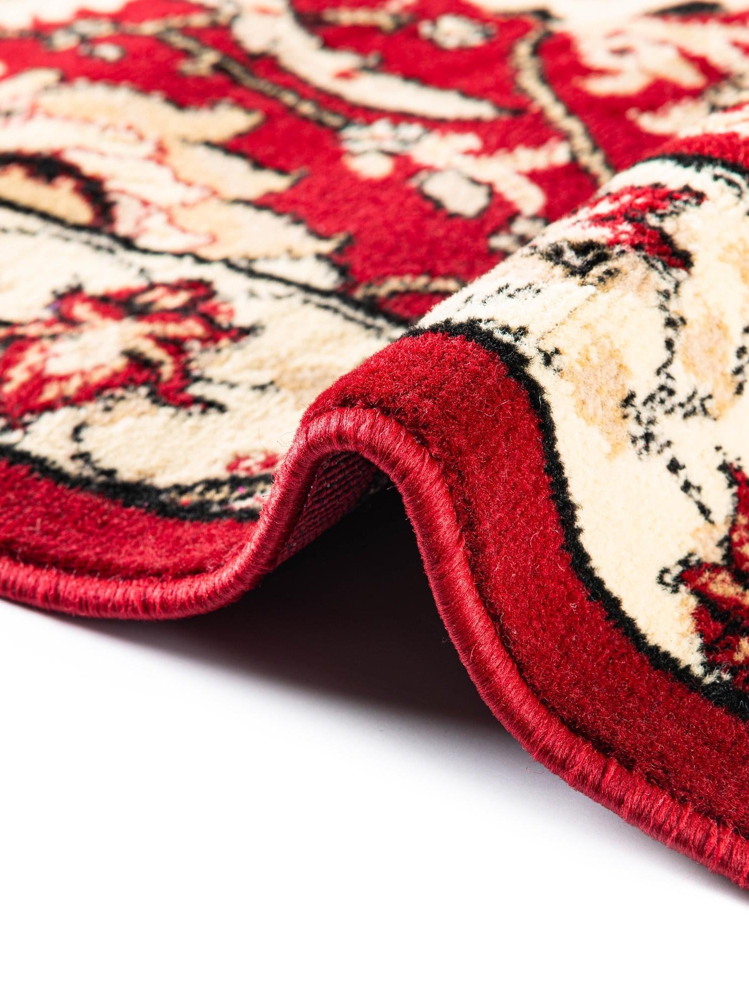 Red 10' x 13' 1 Espahan Rectangle Area Rug 100% Polypropylene Stain Resistant Carpet With Cotton Backing Vivid Colorful Traditional Interior Design for Sale at Rug Engine