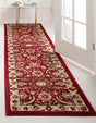 Red 2' x 8' 2 Espahan Runner Area Rug 100% Polypropylene Stain Resistant Carpet With Cotton Backing Vivid Colorful Traditional Interior Design for Sale at Rug Engine