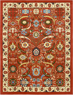 Terracotta 10' x 13' 1 Espahan Rectangle Area Rug 100% Polypropylene Stain Resistant Carpet With Cotton Backing Vivid Colorful Traditional Interior Design for Sale at Rug Engine