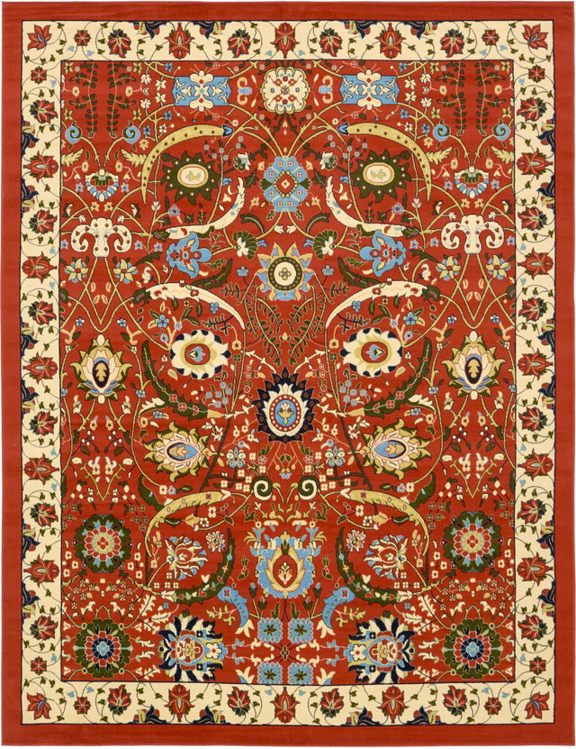 Terracotta 10' x 13' 1 Espahan Rectangle Area Rug 100% Polypropylene Stain Resistant Carpet With Cotton Backing Vivid Colorful Traditional Interior Design for Sale at Rug Engine