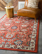 Terracotta 7' 10 x 10' Espahan Rectangle Area Rug 100% Polypropylene Stain Resistant Carpet With Cotton Backing Vivid Colorful Traditional Interior Design for Sale at Rug Engine