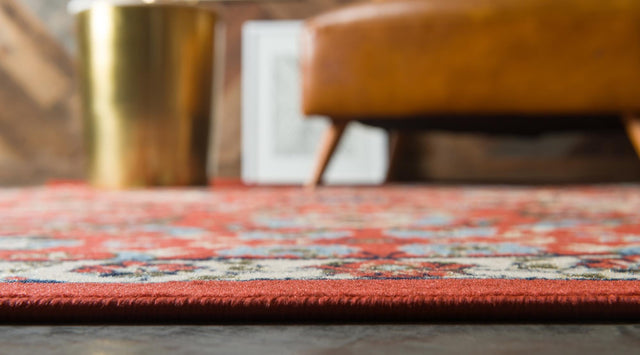 Terracotta 4' 1 x 6' 1 Espahan Rectangle Area Rug 100% Polypropylene Stain Resistant Carpet With Cotton Backing Vivid Colorful Traditional Interior Design for Sale at Rug Engine