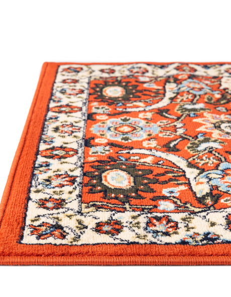 Terracotta 9' x 12' Espahan Rectangle Area Rug 100% Polypropylene Stain Resistant Carpet With Cotton Backing Vivid Colorful Traditional Interior Design for Sale at Rug Engine