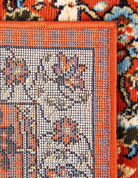 Terracotta 5' 3 x 8' Espahan Rectangle Area Rug 100% Polypropylene Stain Resistant Carpet With Cotton Backing Vivid Colorful Traditional Interior Design for Sale at Rug Engine