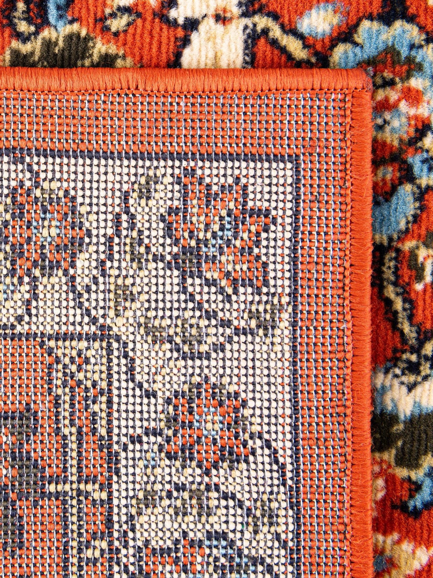 Terracotta 7' 10 x 10' Espahan Rectangle Area Rug 100% Polypropylene Stain Resistant Carpet With Cotton Backing Vivid Colorful Traditional Interior Design for Sale at Rug Engine