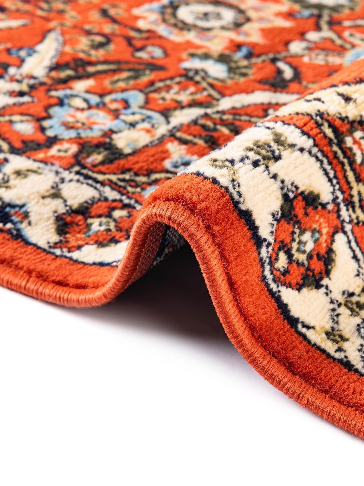Terracotta 4' 1 x 6' 1 Espahan Rectangle Area Rug 100% Polypropylene Stain Resistant Carpet With Cotton Backing Vivid Colorful Traditional Interior Design for Sale at Rug Engine