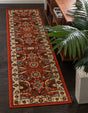 Terracotta 2' 7 x 10' Espahan Runner Area Rug 100% Polypropylene Stain Resistant Carpet With Cotton Backing Vivid Colorful Traditional Interior Design for Sale at Rug Engine