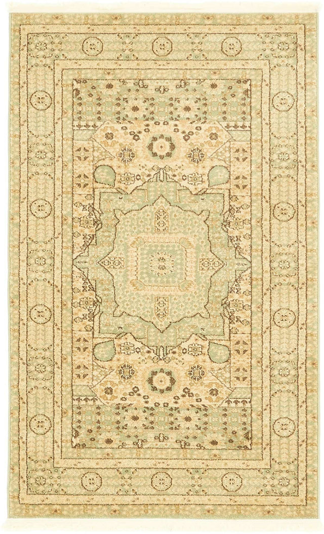 Light Green 3' 1 x 5' 3 Palace Rectangle Area Rug
