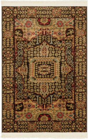Brown 2' x 3' 1 Palace Rectangle Area Rug