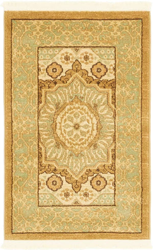 Cream 2' x 3' 1 Palace Rectangle Area Rug