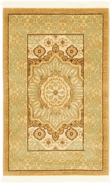 Cream 2' x 3' 1 Palace Rectangle Area Rug