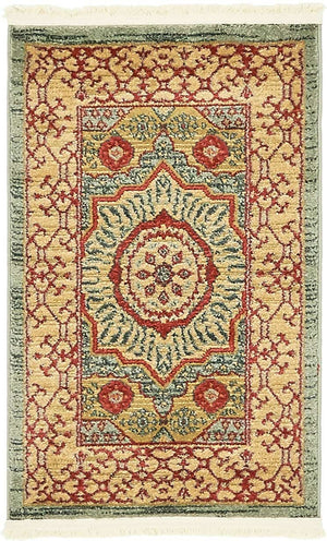 Light Blue 2' x 3' 1 Palace Rectangle Area Rug