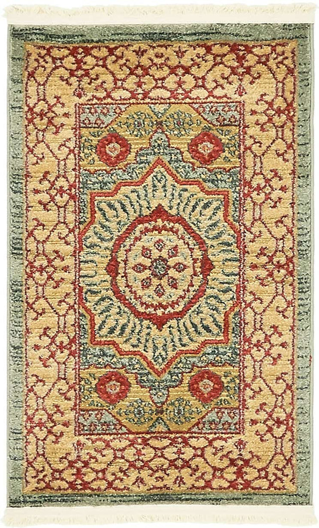 Light Blue 2' x 3' 1 Palace Rectangle Area Rug