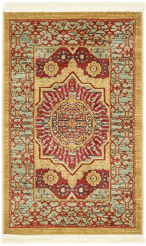 Red 2' x 3' 1 Palace Rectangle Area Rug