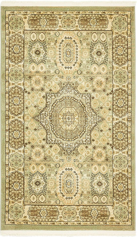Light Green 3' 1 x 5' 3 Palace Rectangle Area Rug