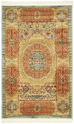 Light Blue 2' x 3' 1 Palace Rectangle Area Rug