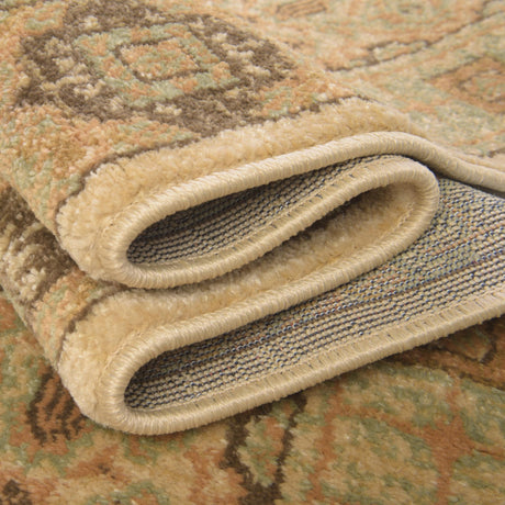 Cream 3' 3 x 3' 3 Palace Round Area Rug Traditional Motif Design 100% Polypropylene Majestic Carpet for Elegant Interior Decorating for Sale at Rug Engine