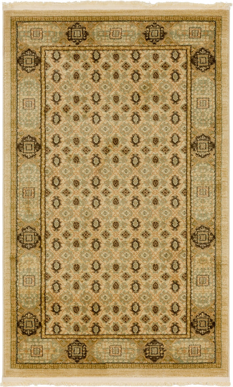 Cream 3' 3 x 5' 3 Palace Rectangle Area Rug