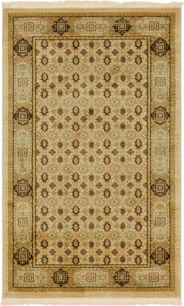 Cream 3' 3 x 5' 3 Palace Rectangle Area Rug