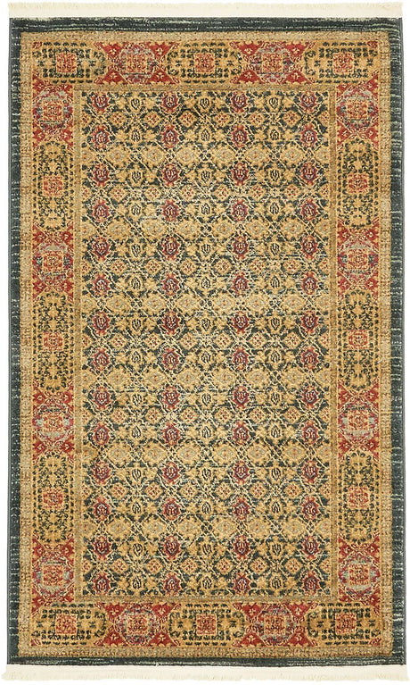 Navy Blue 3' 1 x 5' 3 Palace Rectangle Area Rug