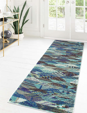 Blue 2' 7 x 10' Sedona Runner Area Rug