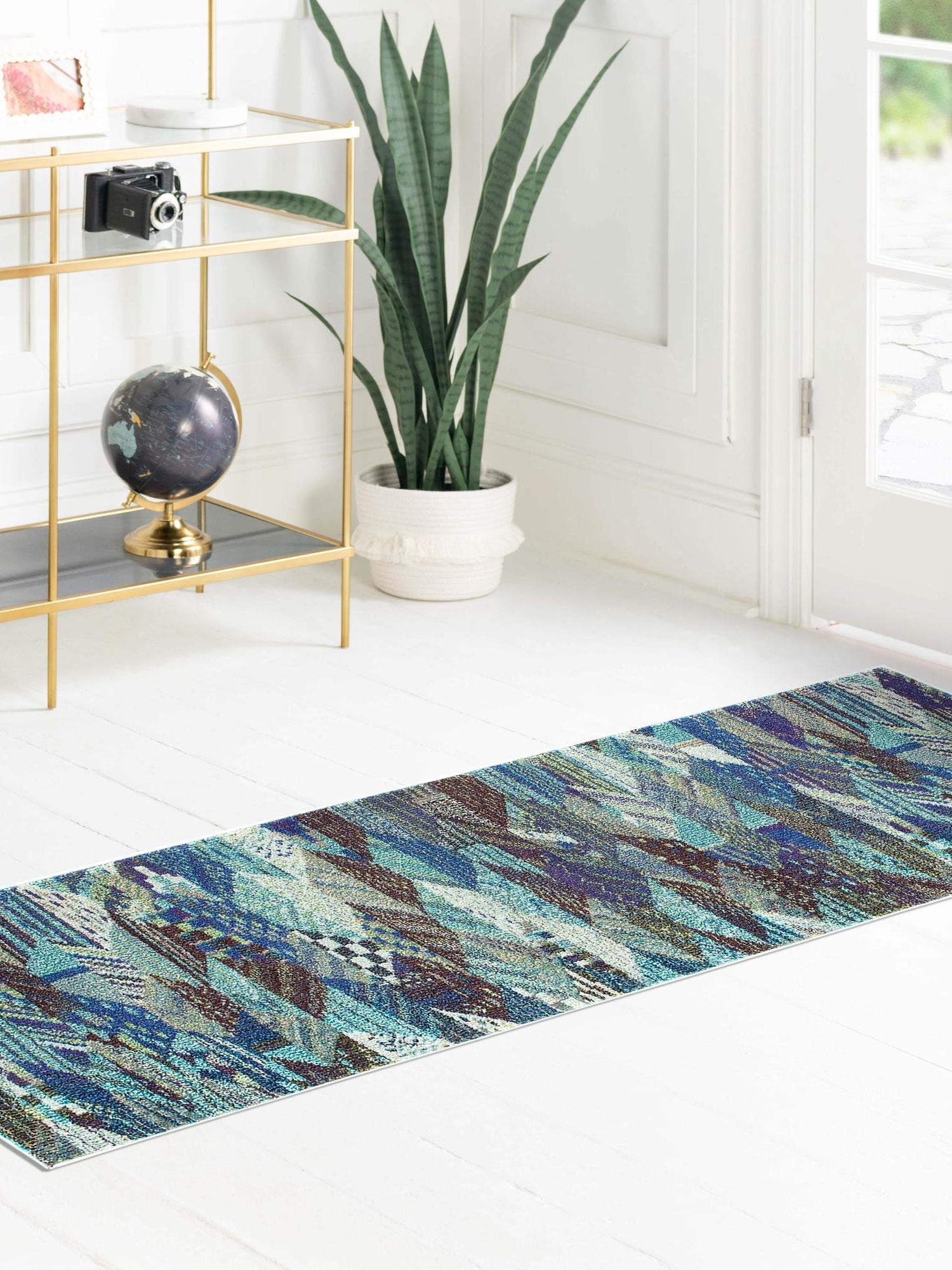 Blue 2' 7 x 10' Sedona Runner Area Rug