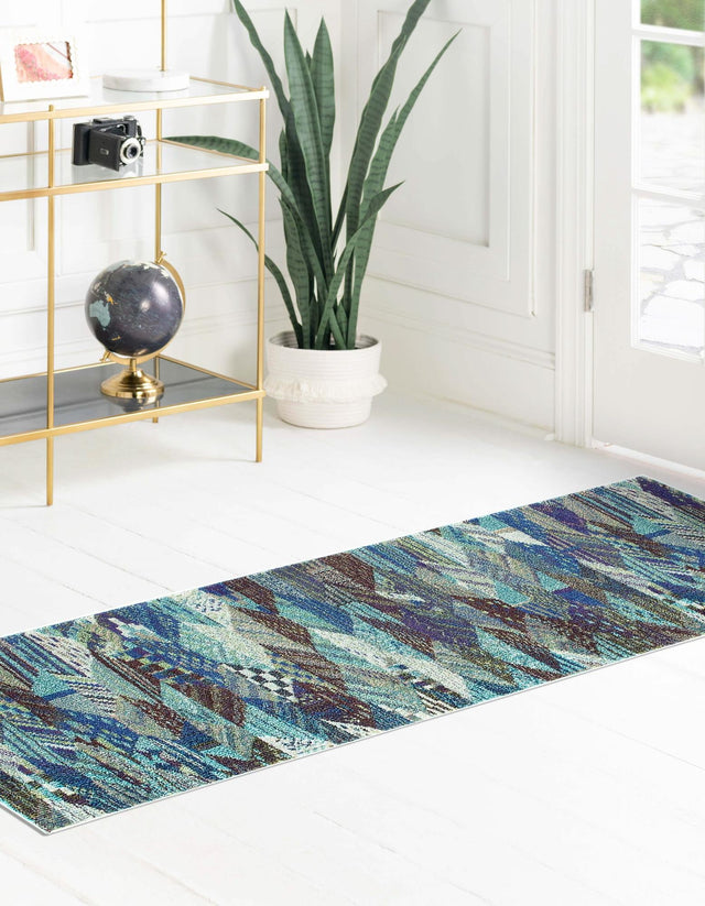 Blue 2' 7 x 10' Sedona Runner Area Rug