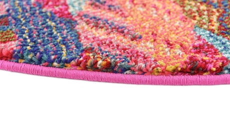 Multicolor 3' 3 x 3' 3 Sedona Round Area Rug Durable Long Lasting Carpet for Living Rooms, Kitchen, Bedrooms, Office Space, Dorms for Sale at Rug Engine
