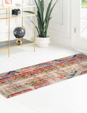Multicolor 2' x 8' Sedona Runner Area Rug Durable Long Lasting Carpet for Living Rooms, Kitchen, Bedrooms, Office Space, Dorms for Sale at Rug Engine