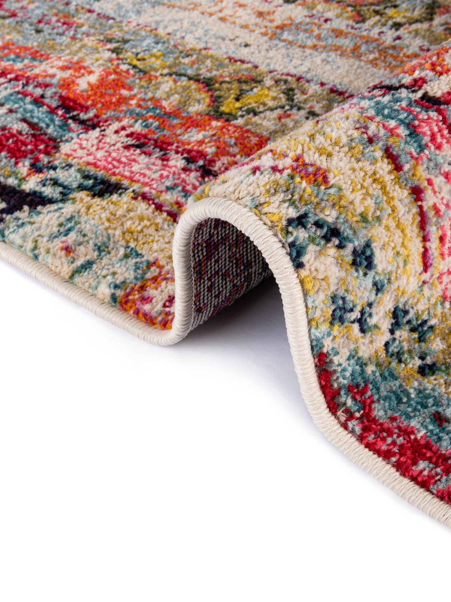 Multicolor 2' 7 x 12' Sedona Runner Area Rug Durable Long Lasting Carpet for Living Rooms, Kitchen, Bedrooms, Office Space, Dorms for Sale at Rug Engine