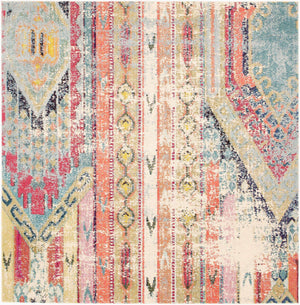 Multicolor 8' x 8' Sedona Square Area Rug Durable Long Lasting Carpet for Living Rooms, Kitchen, Bedrooms, Office Space, Dorms for Sale at Rug Engine