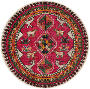 Pink 3' 3 x 3' 3 Sedona Round Area Rug