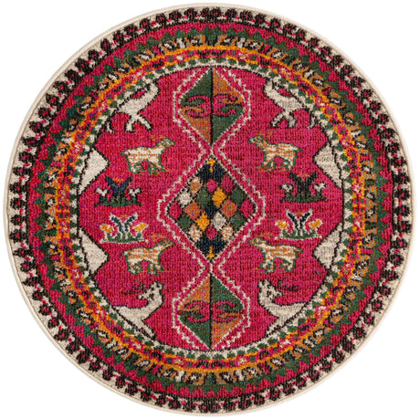 Pink 3' 3 x 3' 3 Sedona Round Area Rug