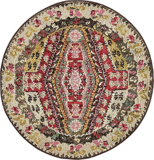 Multicolor 3' 3 x 3' 3 Sedona Round Area Rug