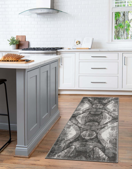 Dark Gray 2' x 13' 1 Sofia Runner Area Rug Durable Easy Clean Stain Resistant Unique Carpet for Affordable Interior Home Design for Sale at Rug Engine