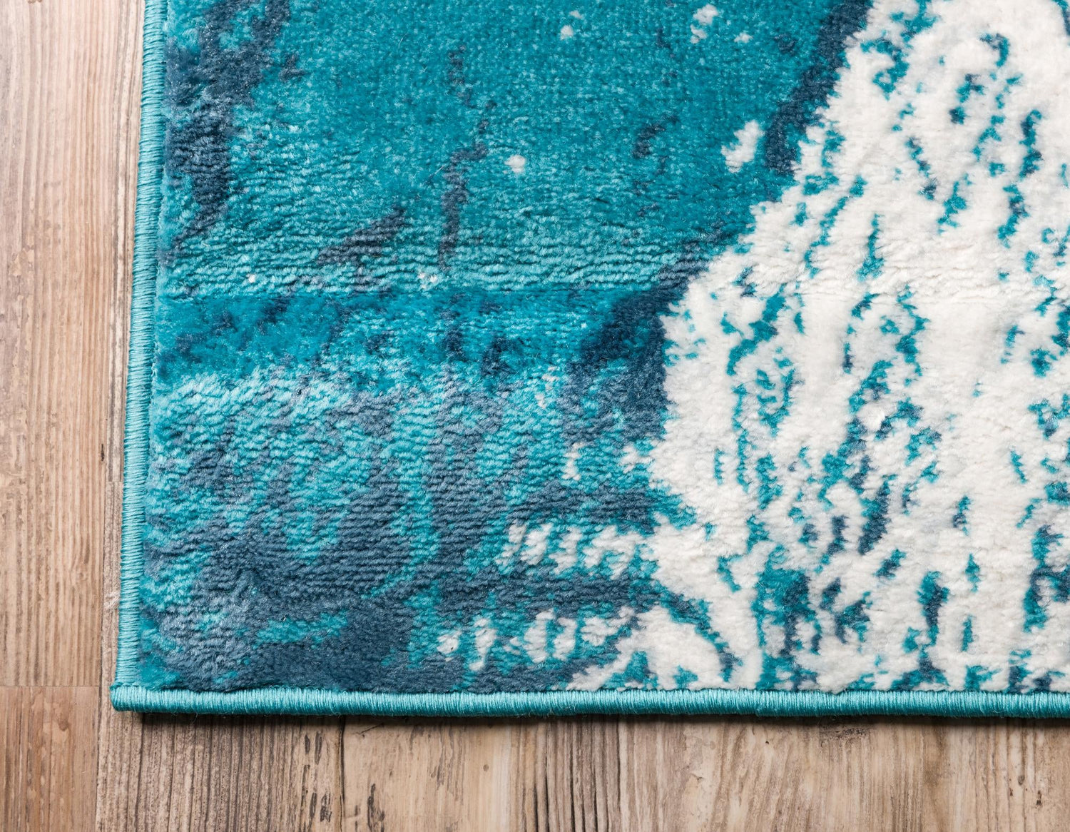 Turquoise 3' 3 x 19' 8 Sofia Runner Area Rug Durable Easy Clean Stain Resistant Unique Carpet for Affordable Interior Home Design for Sale at Rug Engine