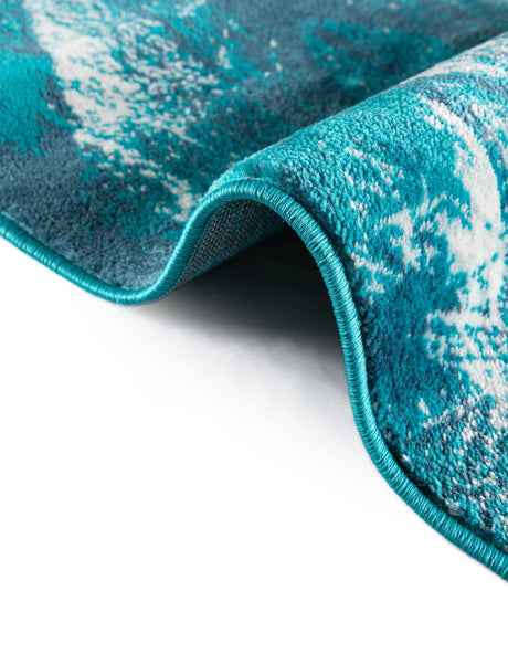 Turquoise 2' x 9' 10 Sofia Runner Area Rug Durable Easy Clean Stain Resistant Unique Carpet for Affordable Interior Home Design for Sale at Rug Engine