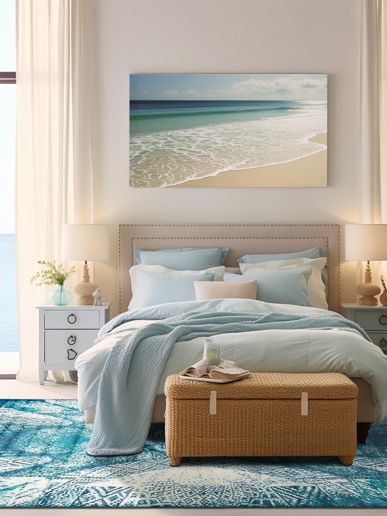 Turquoise 8' x 10' Sofia Rectangle Area Rug Durable Easy Clean Stain Resistant Unique Carpet for Affordable Interior Home Design for Sale at Rug Engine