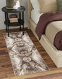 Brown 2' x 9' 10 Sofia Runner Area Rug Durable Easy Clean Stain Resistant Unique Carpet for Affordable Interior Home Design for Sale at Rug Engine
