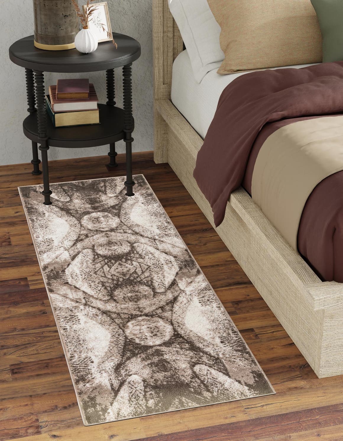 Brown 2' x 6' 7 Sofia Runner Area Rug Durable Easy Clean Stain Resistant Unique Carpet for Affordable Interior Home Design for Sale at Rug Engine